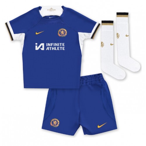 Maillot de foot Chelsea Enzo Fernandez #8 Domicile enfant 2023-24 Manches Courte (+ pantalon court)